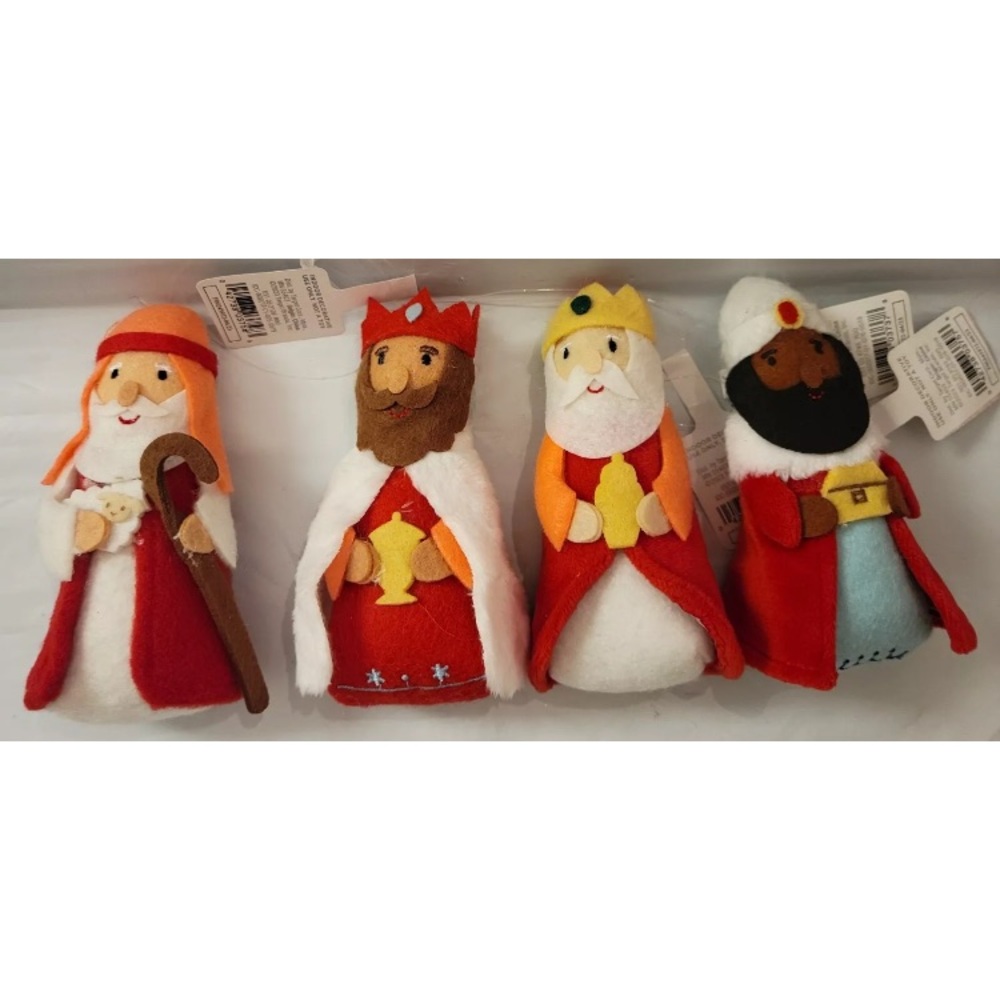 2023 Target Wondershop 4ct Wiseman Shepherd Fabric Ornaments Christmas Tree NEW
